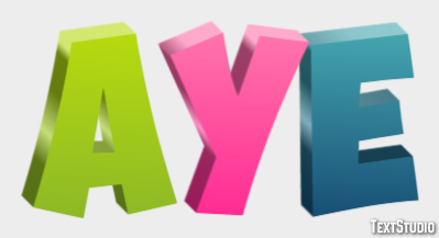 Aye Text Effect