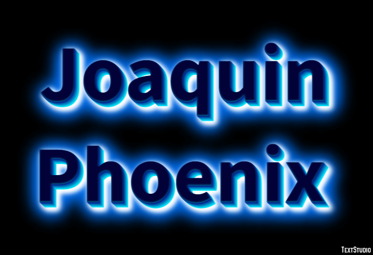 Joaquin Phoenix Text Effect
