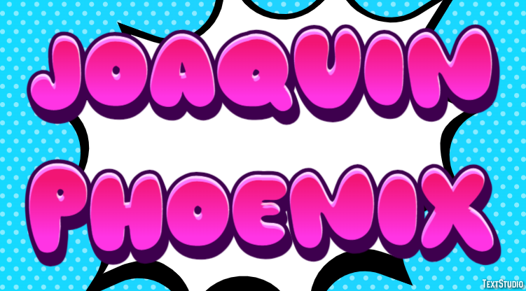 Joaquin Phoenix Text Effect