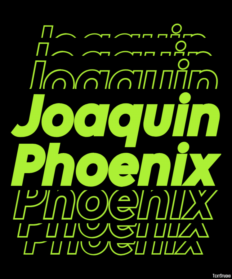 Joaquin Phoenix Text Effect