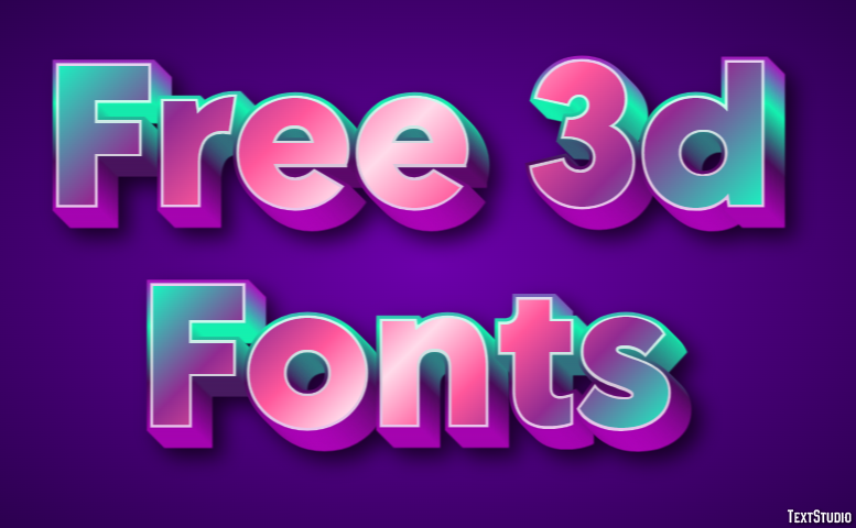 Free 3d Fonts Tekst Effect
