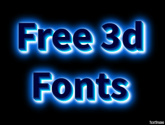 Free 3d Fonts Efekt tekstowy