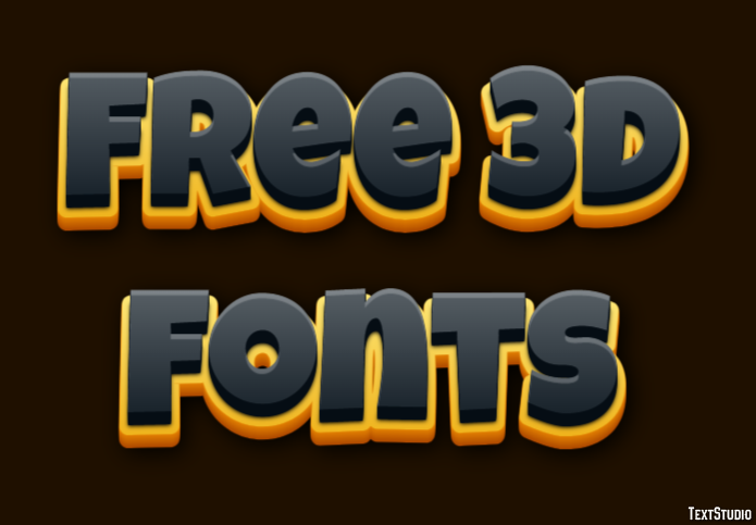 Free 3d Fonts Efekt tekstowy