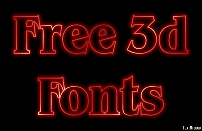 Free 3d Fonts Tekst Effect