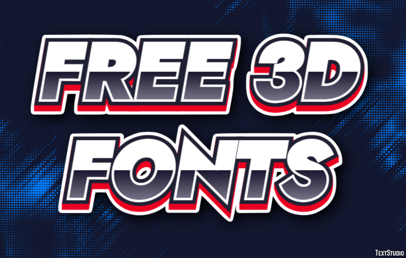 Free 3d Fonts Efekt tekstowy