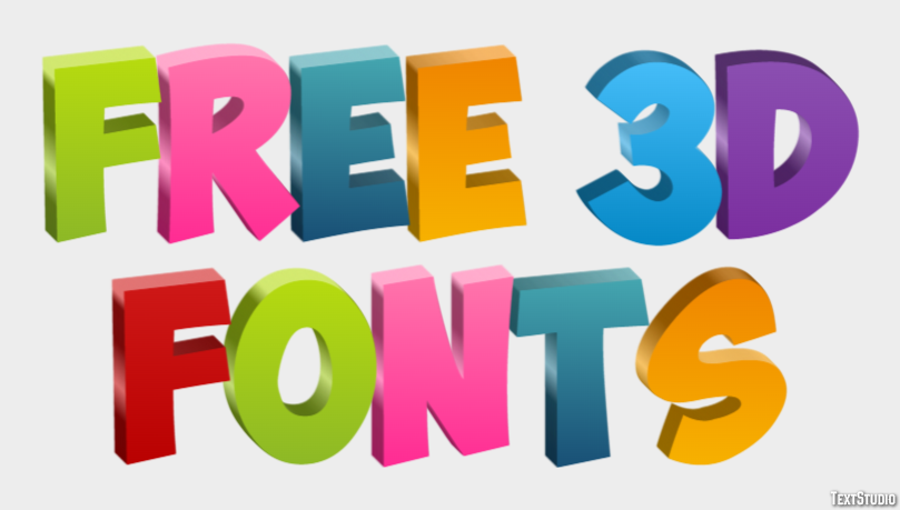 Free 3d Fonts Tekst Effect