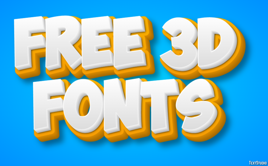 Free 3d Fonts Efekt tekstowy