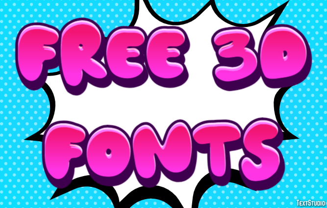 Free 3d Fonts Efekt tekstowy