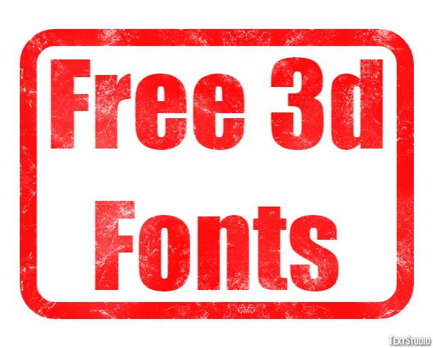 Free 3d Fonts Efekt tekstowy