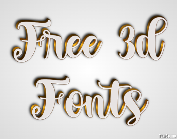 Free 3d Fonts Efekt tekstowy