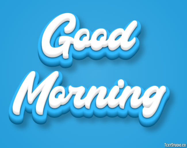 Good Morning Effetto testo