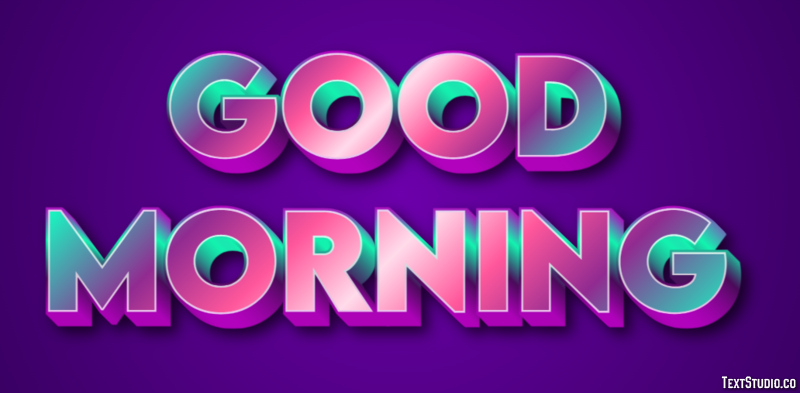 Good Morning Effetto testo