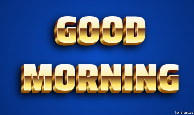 Good Morning Effetto testo