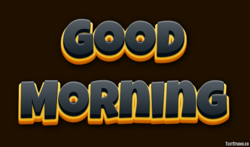 Good Morning Effetto testo