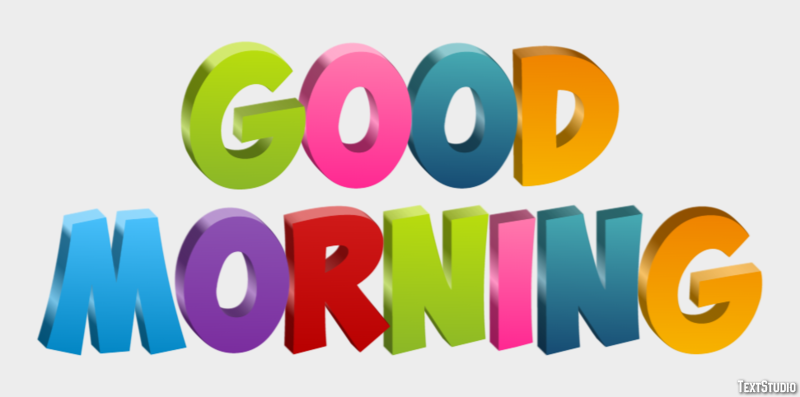 Good Morning Effetto testo