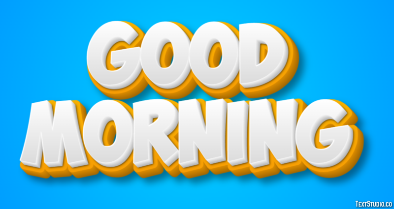 Good Morning Effetto testo
