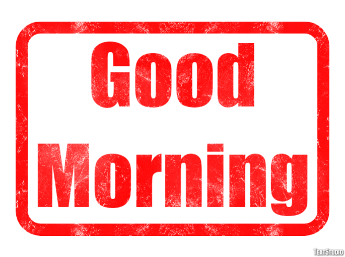 Good Morning Effetto testo