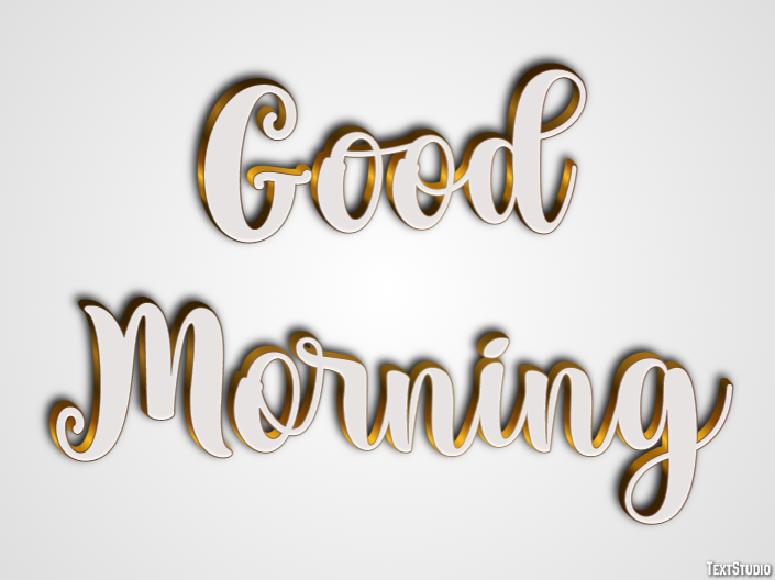 Good Morning Effetto testo