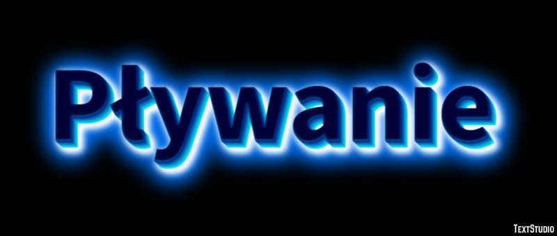 Pływanie Text Effect