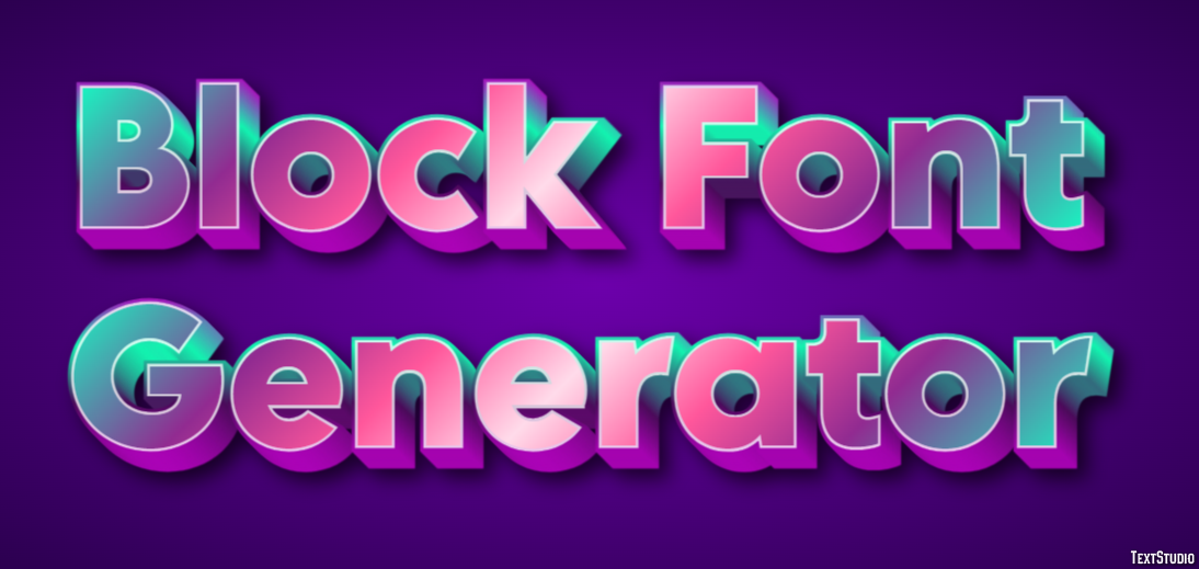 Block Font Generator Metin Efekti