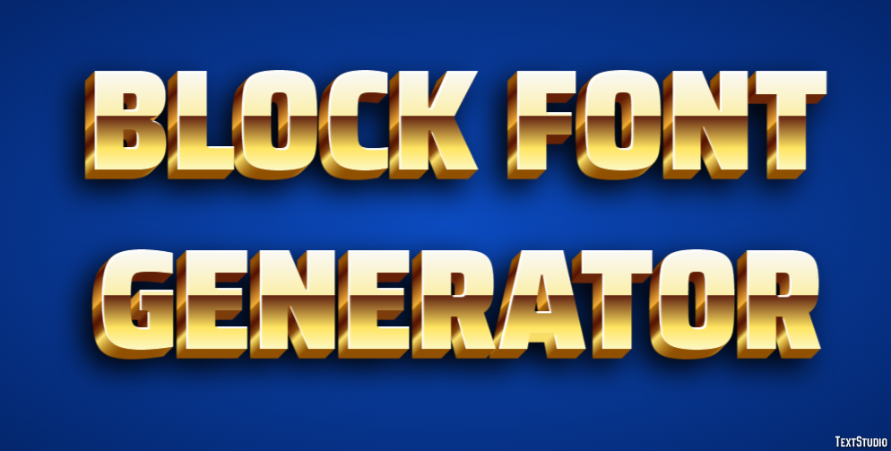 Block Font Generator Metin Efekti