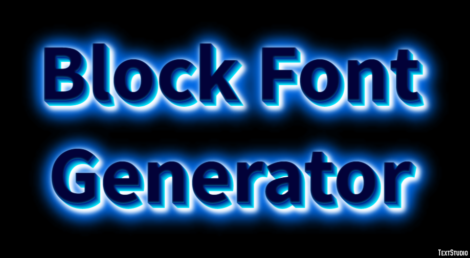 Block Font Generator Text Effect