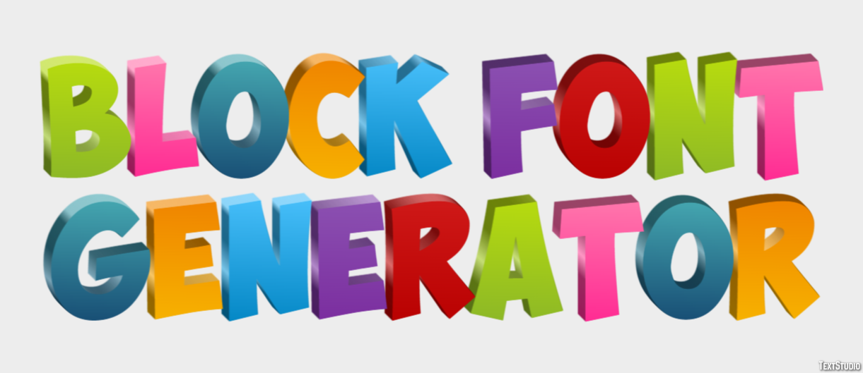 Block Font Generator Text Effect
