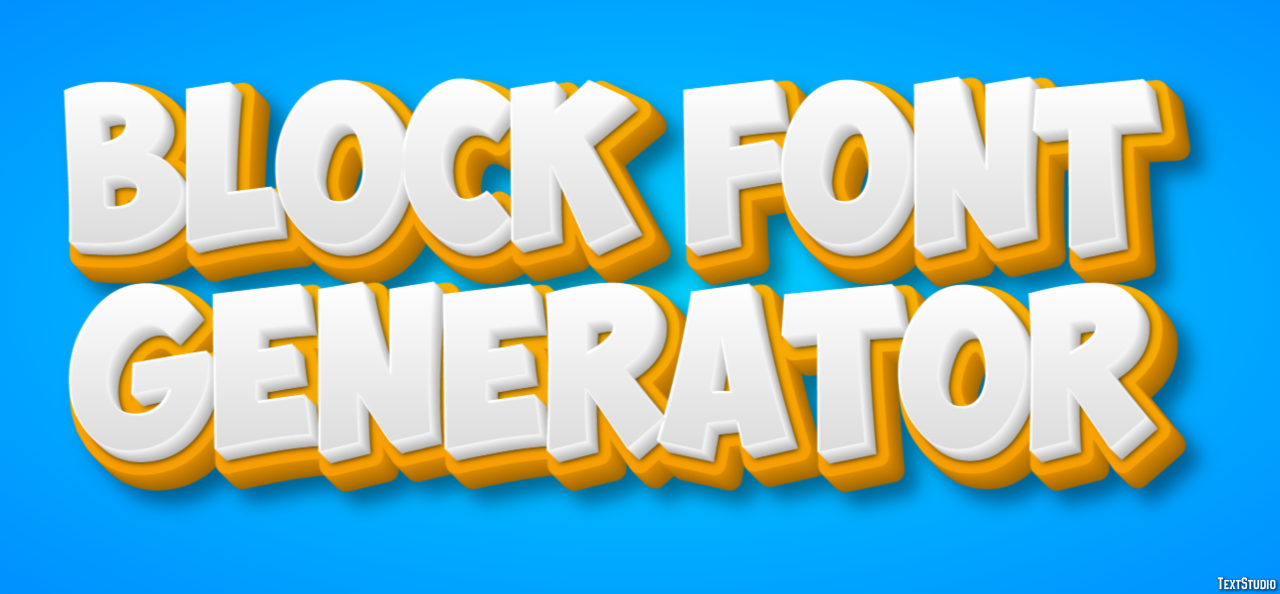 Block Font Generator Effetto testo