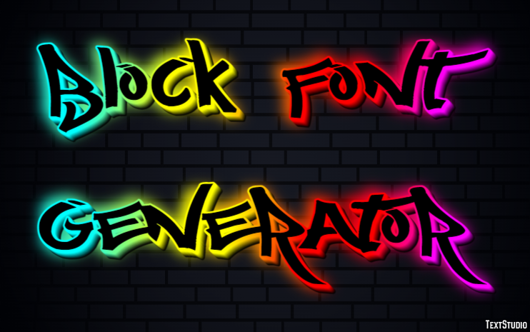 Block Font Generator Text Effect