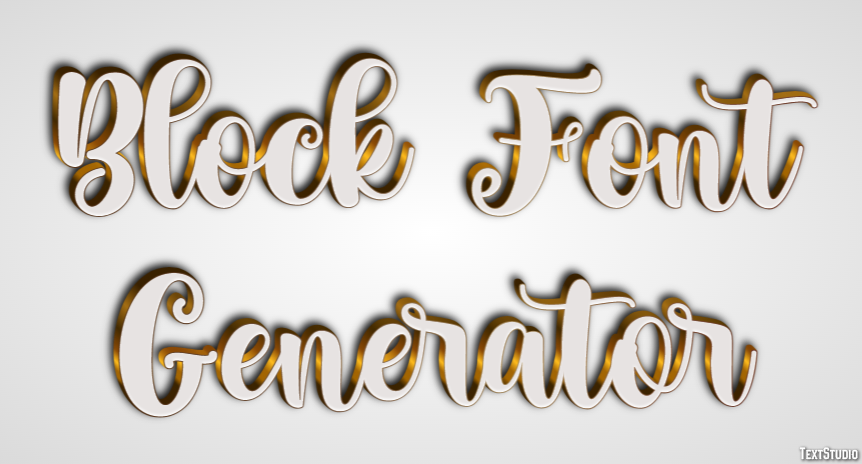 Block Font Generator Effetto testo