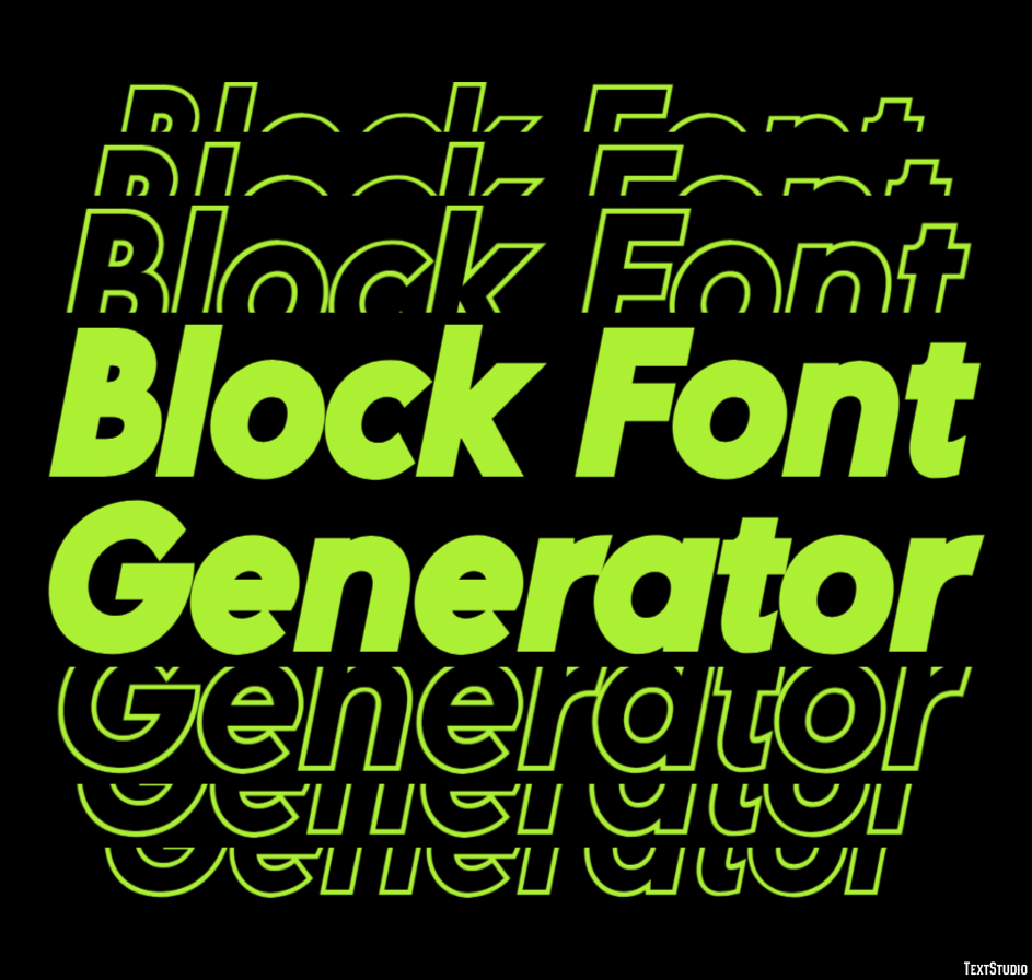 Block Font Generator Text Effect