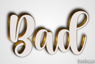 Bad テキスト効果