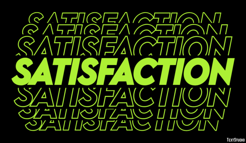 Satisfaction Text Effect