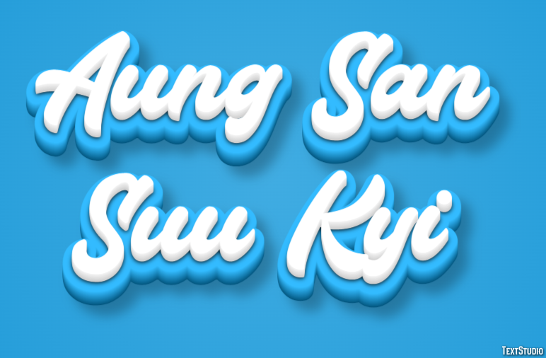 Aung San Suu Kyi Text Effect