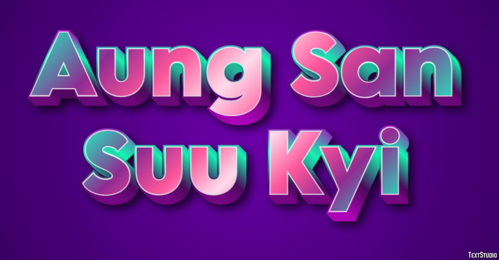 Aung San Suu Kyi Text Effect