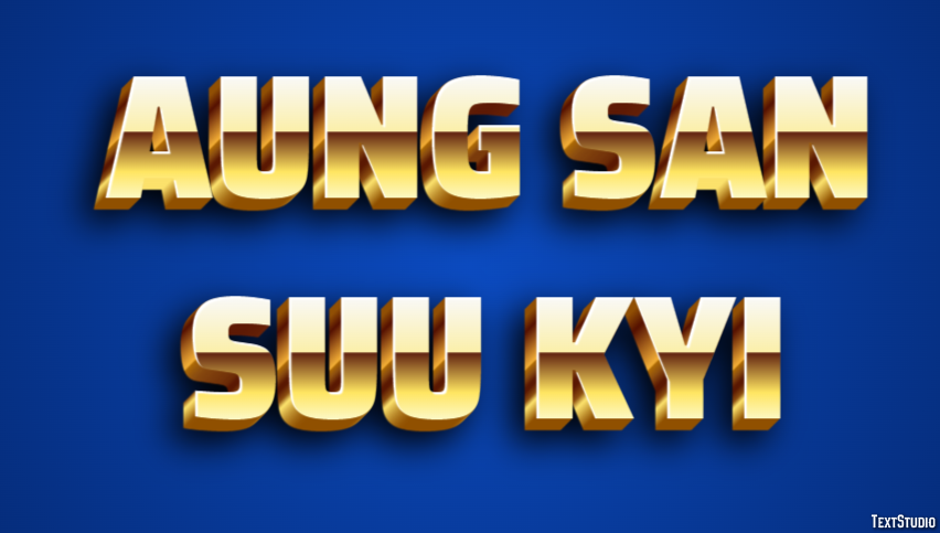 Aung San Suu Kyi Text Effect