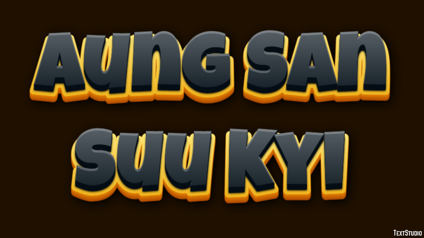 Aung San Suu Kyi Text Effect