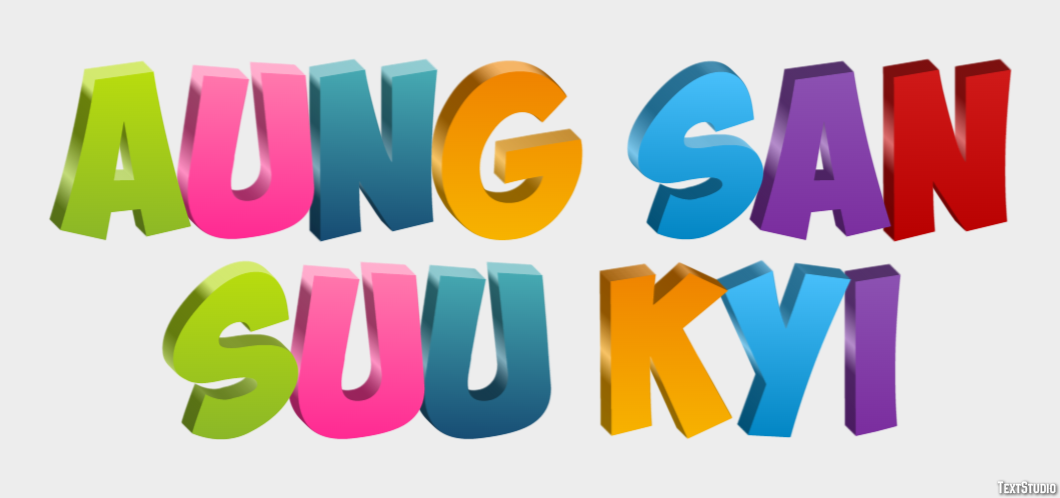 Aung San Suu Kyi Text Effect