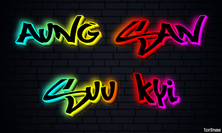 Aung San Suu Kyi Text Effect