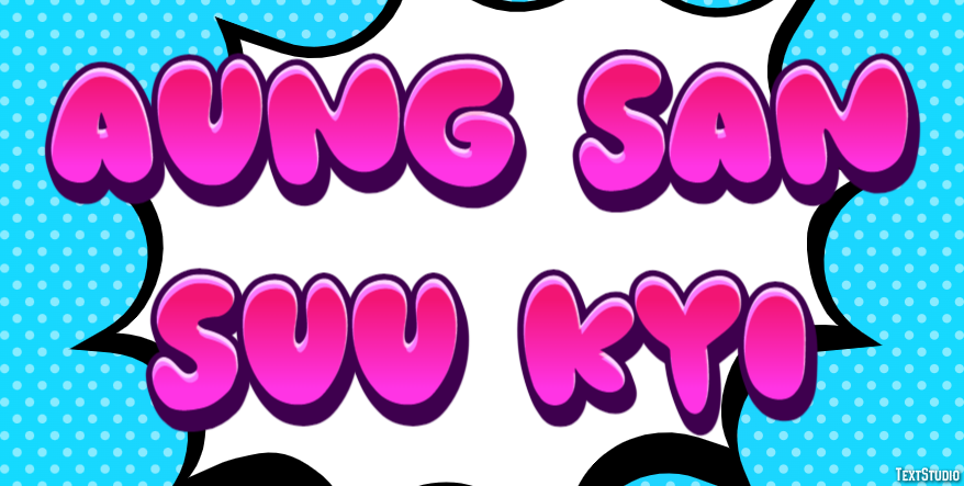Aung San Suu Kyi Text Effect