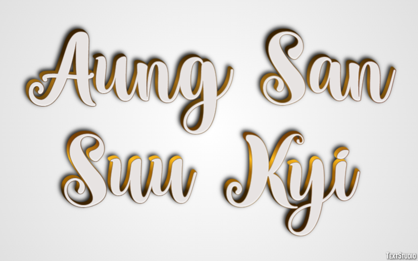 Aung San Suu Kyi Text Effect