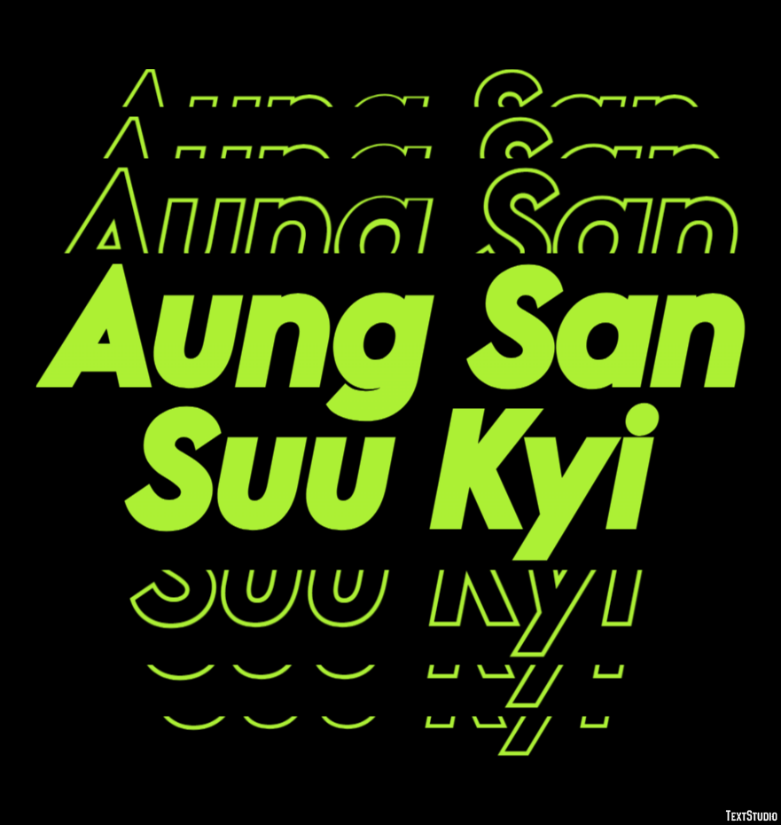 Aung San Suu Kyi Text Effect