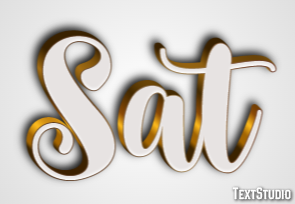 Sat Efeito do texto