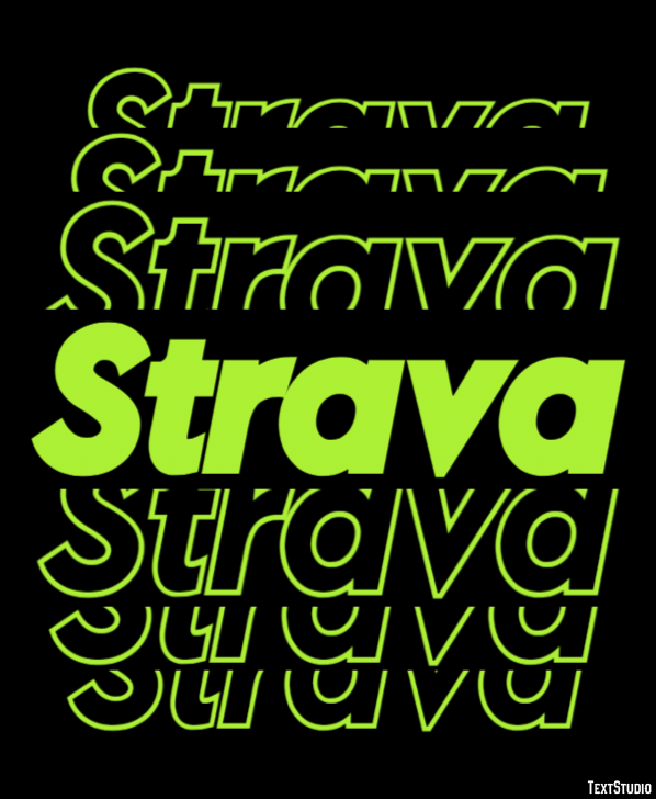 Strava Efecto de Texto
