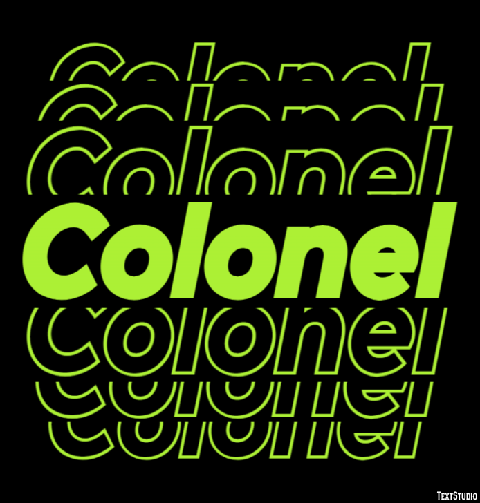 Colonel テキスト効果