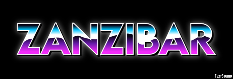Zanzibar Efeito de texto