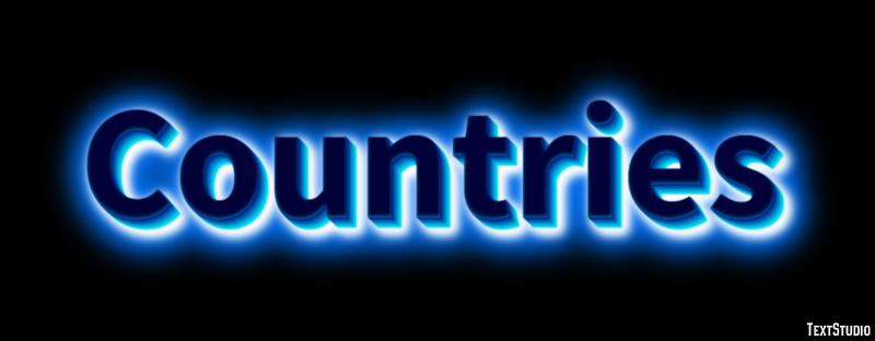 Countries Text effect