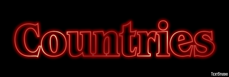 Countries Text Effect