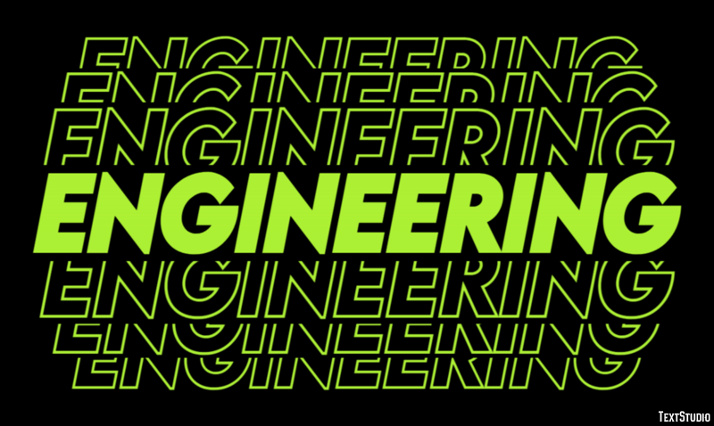Engineering Эффект текста
