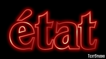 état Effet de texte